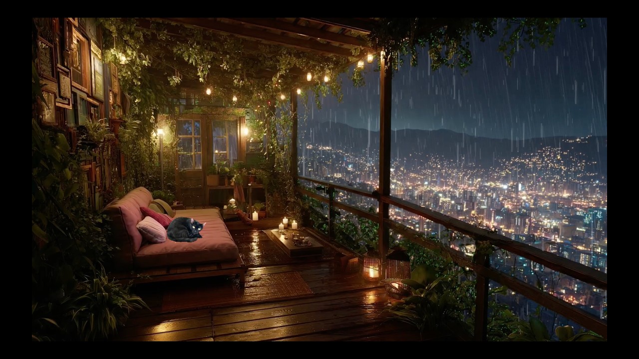 10:17 rain – Rooftop Hideaway in the Rain Above the City | Lofi Beats for Deep Focus, Study & Sleep