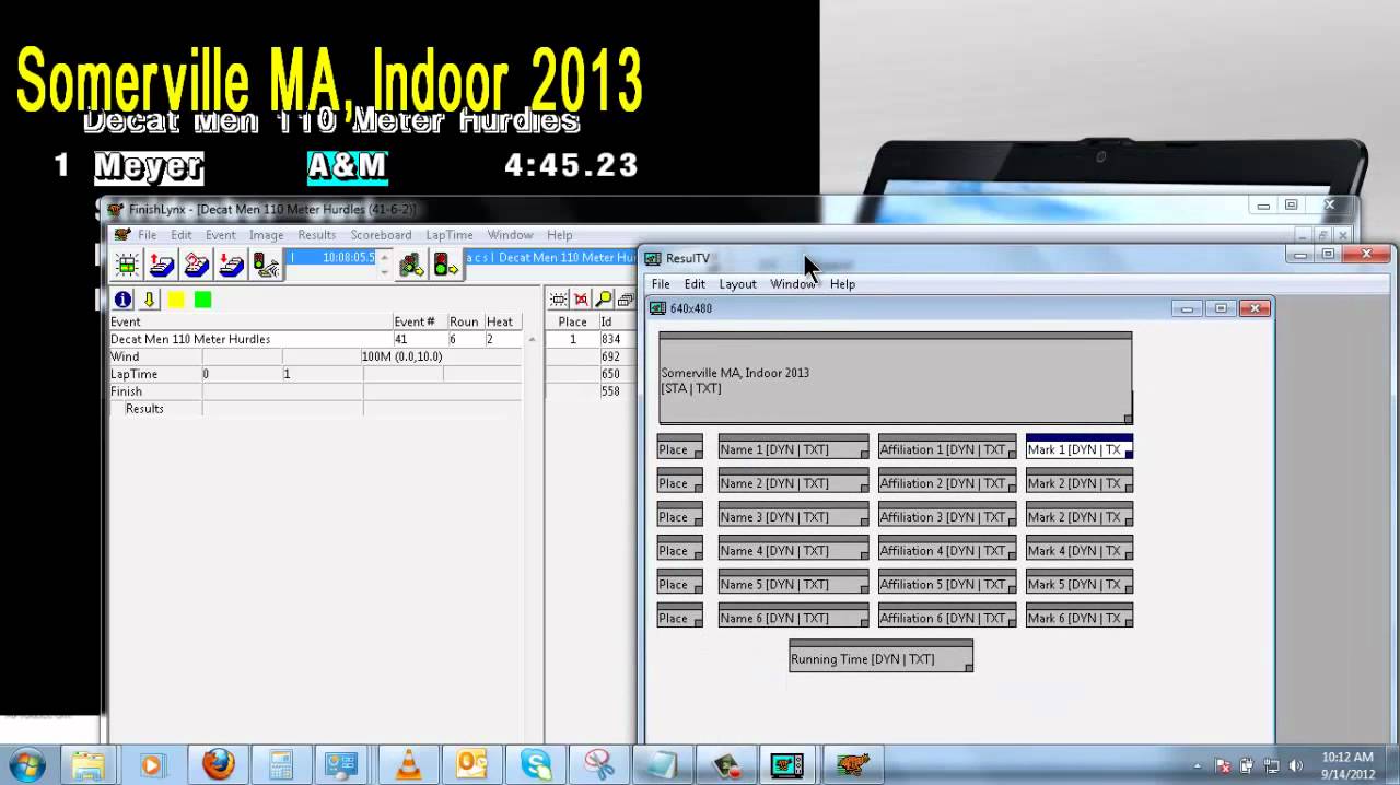 Configure ResulTV for use with FinishLynx software