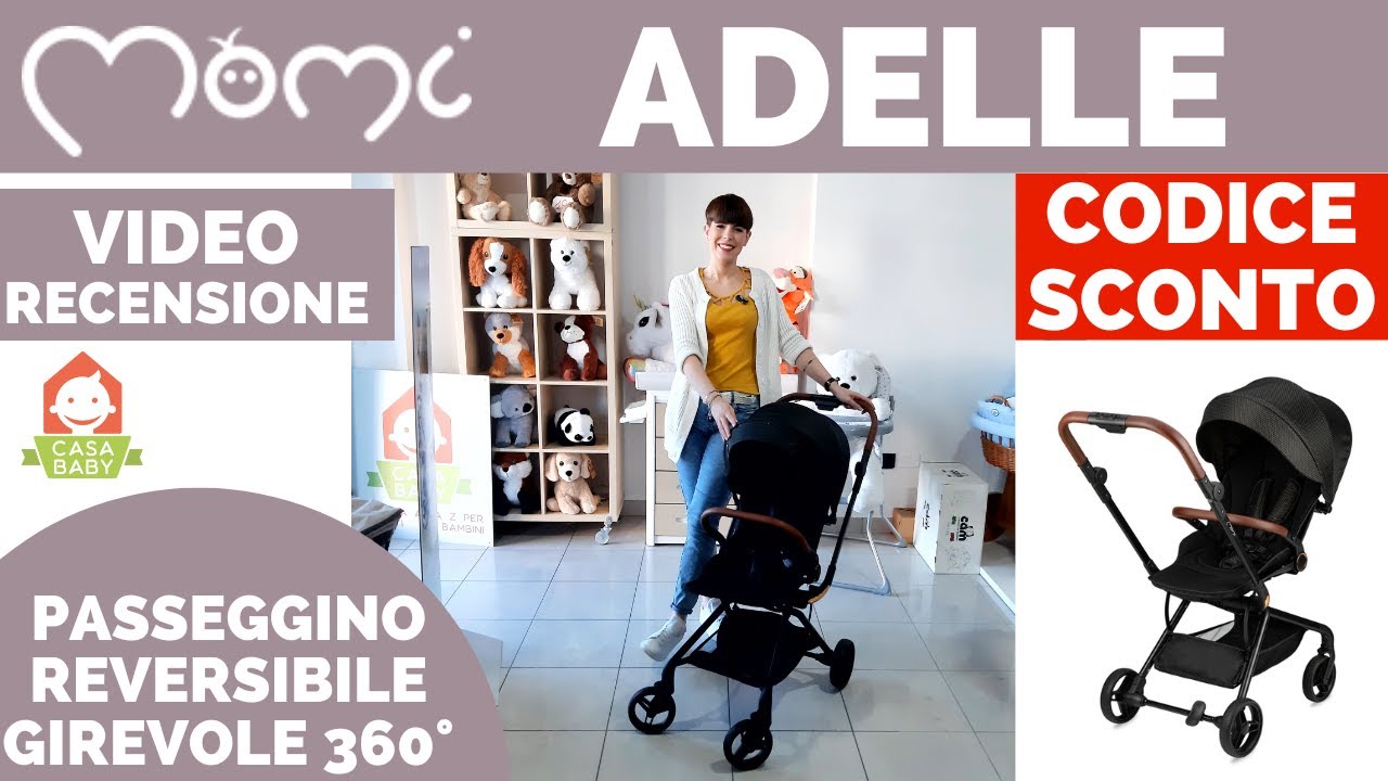 PASSEGGINO LEGGERO REVERSIBILE e GIREVOLE ADELLE MOMI