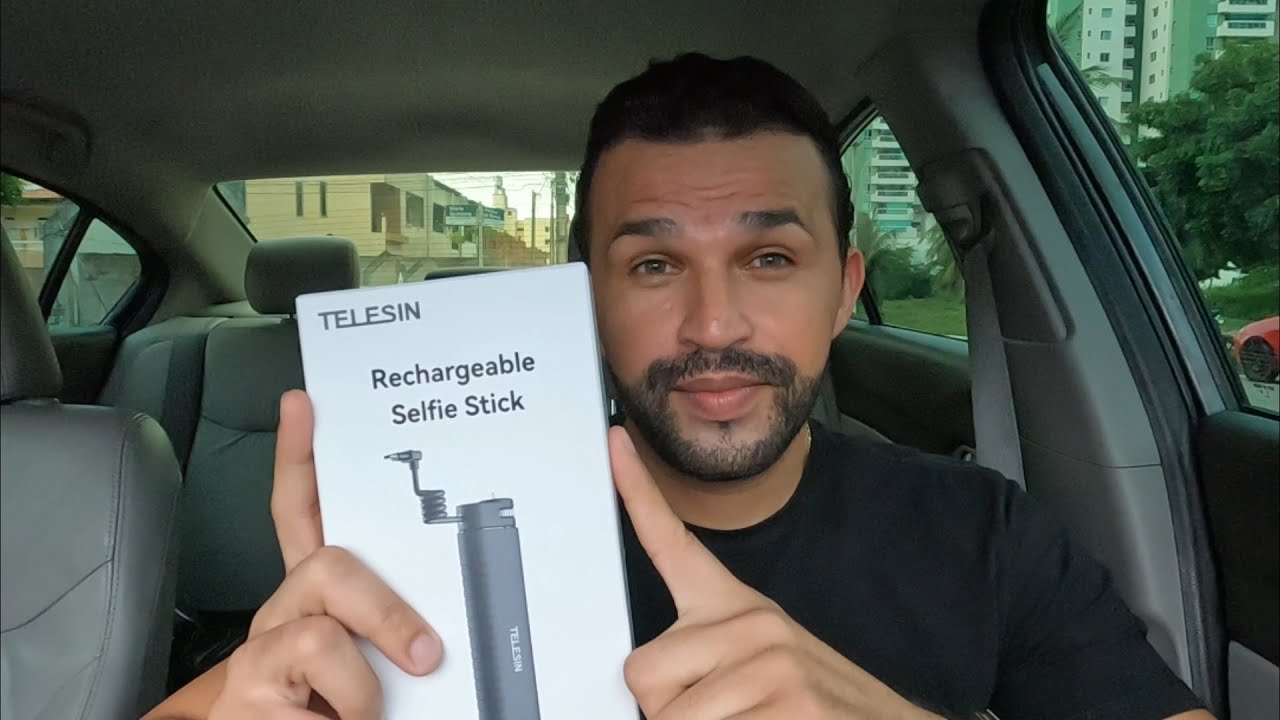 Comprei o RECHARGEABLE SELFIE STICK Power bank TELESIN