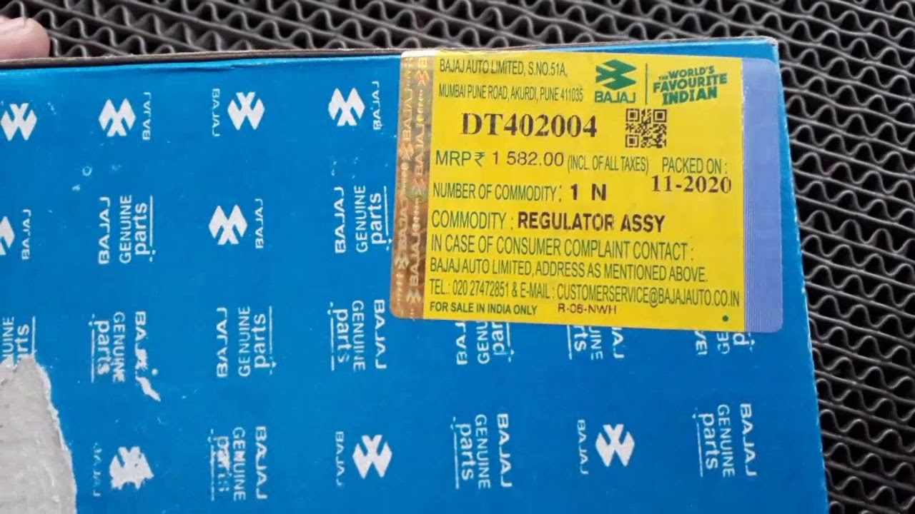 RS 200 regulator (RR unit) price and part no on Bajaj genuine parts in India
