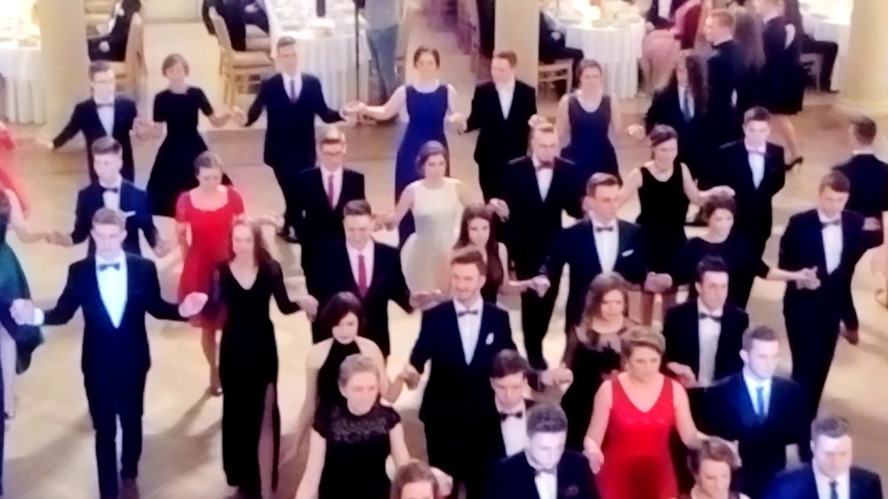 18.02.2017-Pszczyna, studniówka, LO im. Bolesława Chrobrego,  polonez.