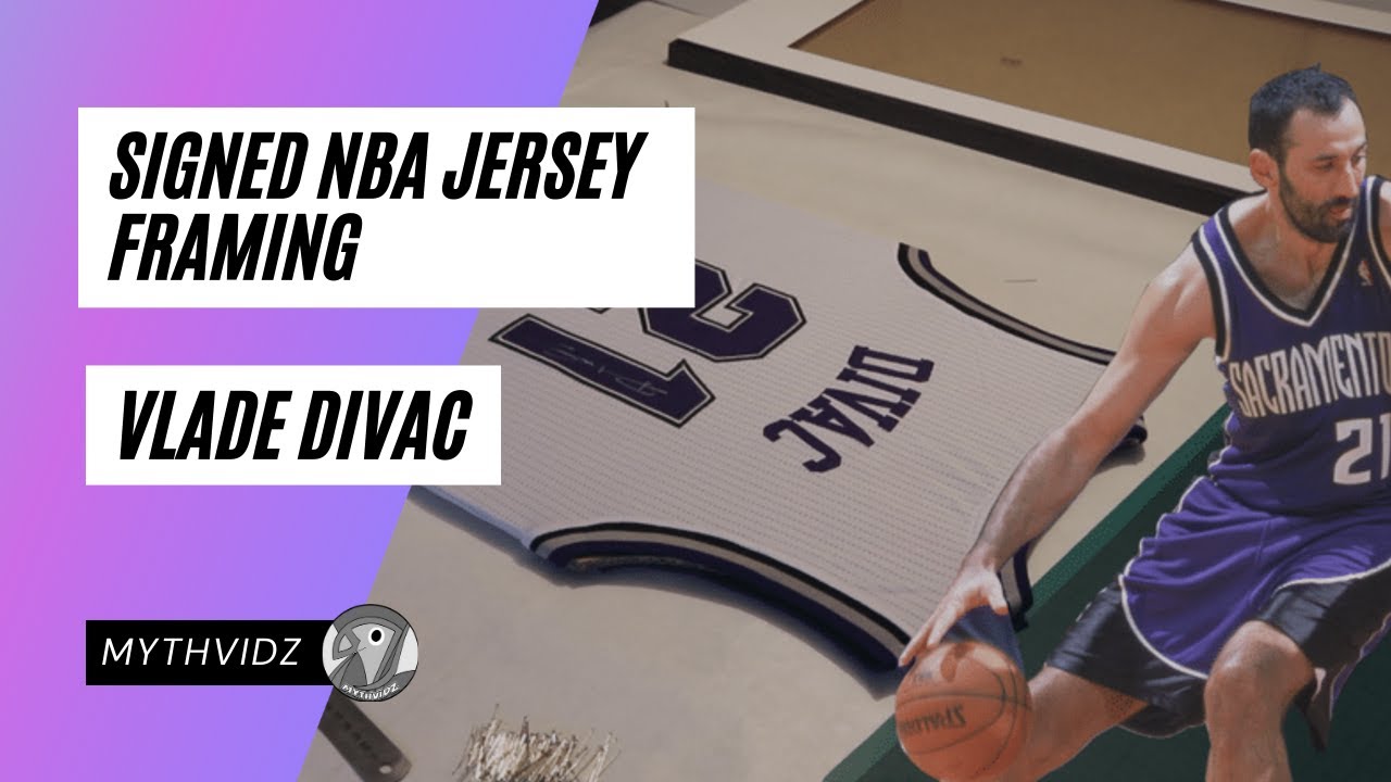 NBA Jersey │ DIY │Framing Vlade Divac Signed Jersey │Sacramento Kings