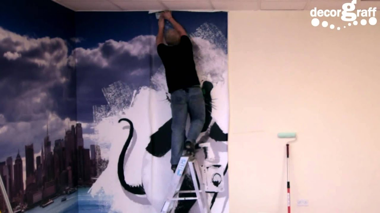 How to Hang Printed Wallpaper with glue : Digitally Printed Wall Covering