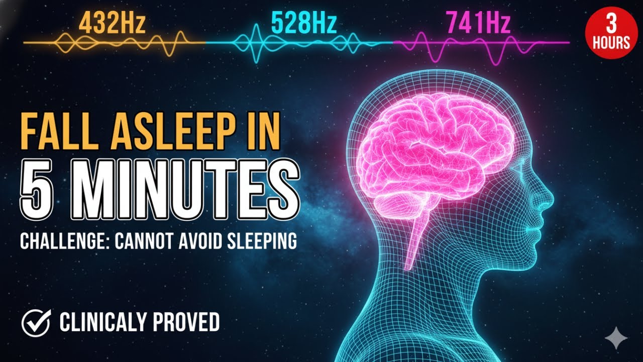 528Hz + 741Hz +432Hz Deep Sleep Healing Frequency Music | Fall Asleep Fast, Remove Negative Energy