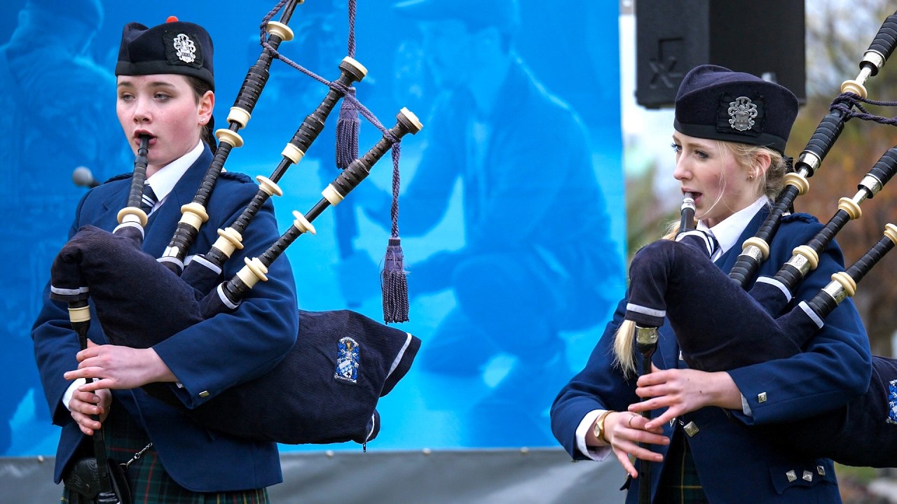 Heart-Stirring Bagpipes in Edinburgh! George Heriot's School Pipe Band's Epic Poppy Day 2025 Tribute
