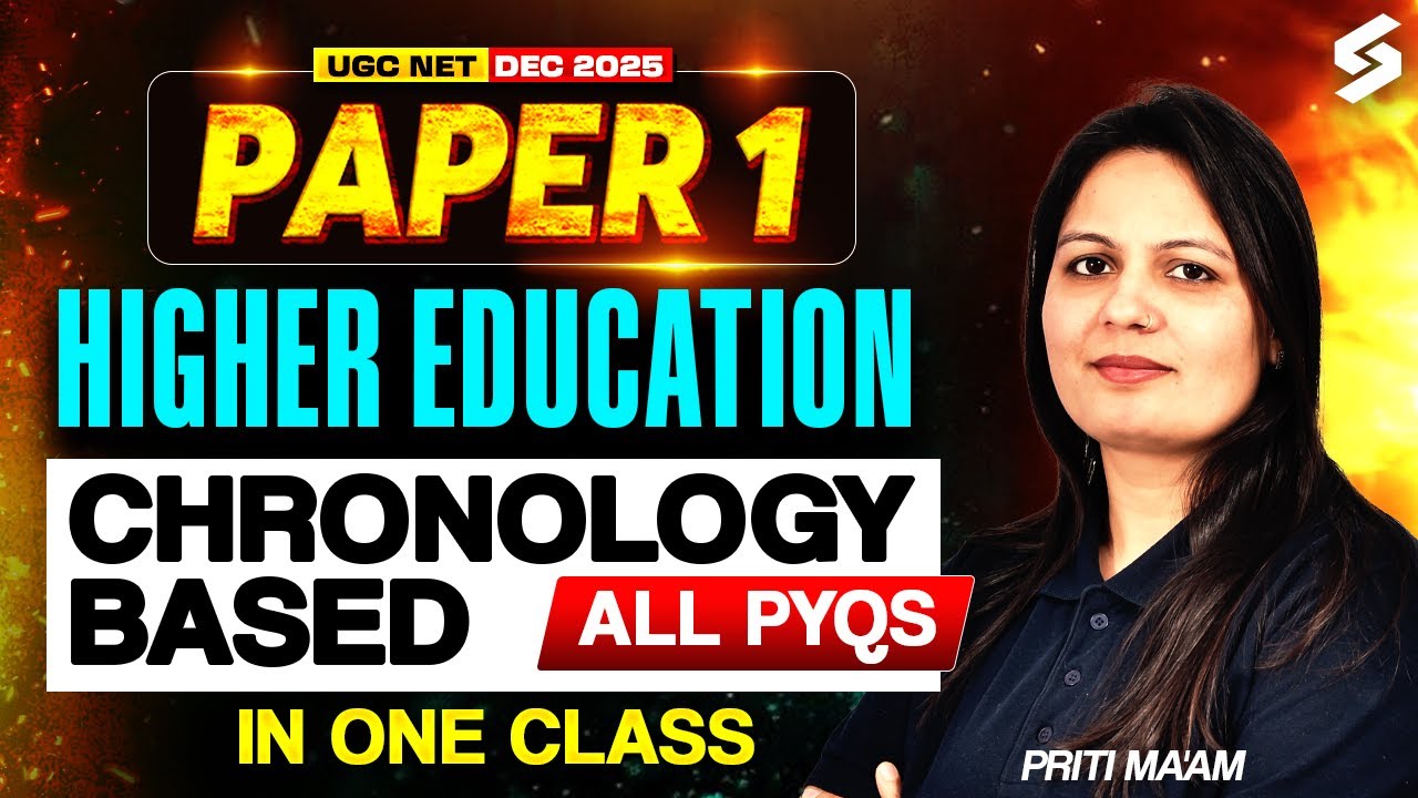 UGC NET Paper 1 | Higher Education UGC NET Paper 1 Chronology PYQs | UGC NET Paper 1 PYQs By Priti