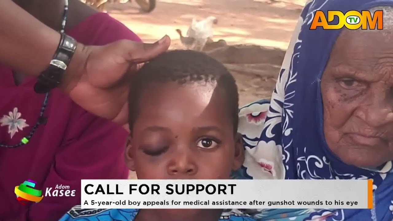 Call For Support: A 5-year-old boy appeals for medical assistance after gunshot wounds to his eyes