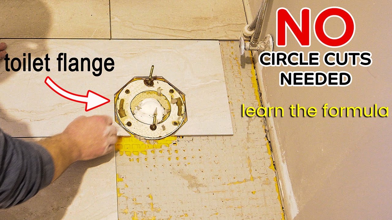 EASY WAY To Cut Tile Around A Toilet Flange