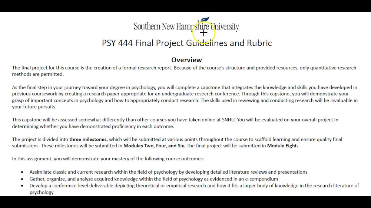8-1 Final Project Submission: Research Report