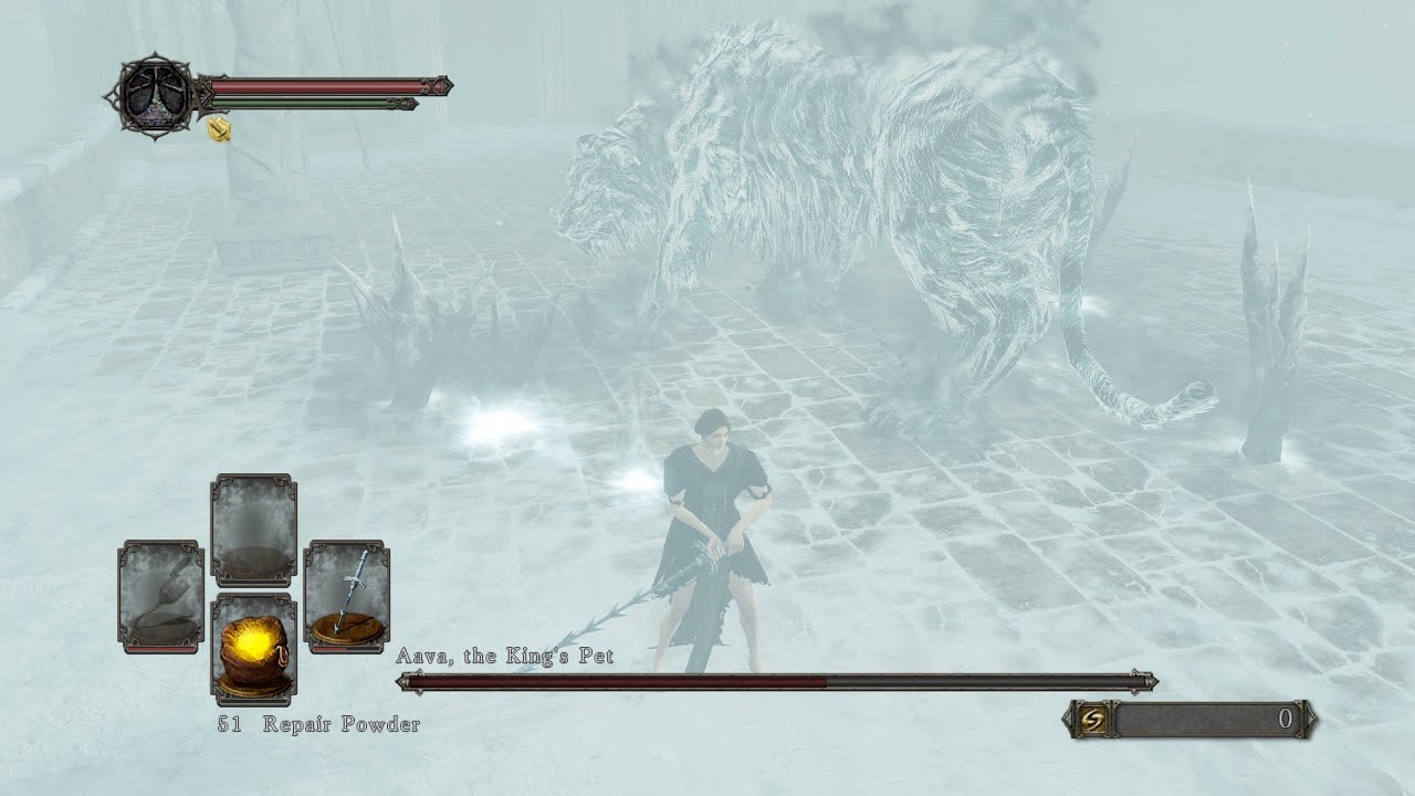 Aava, the King's Pet - SL1 NG+7 CoC +0 no roll/damage rings