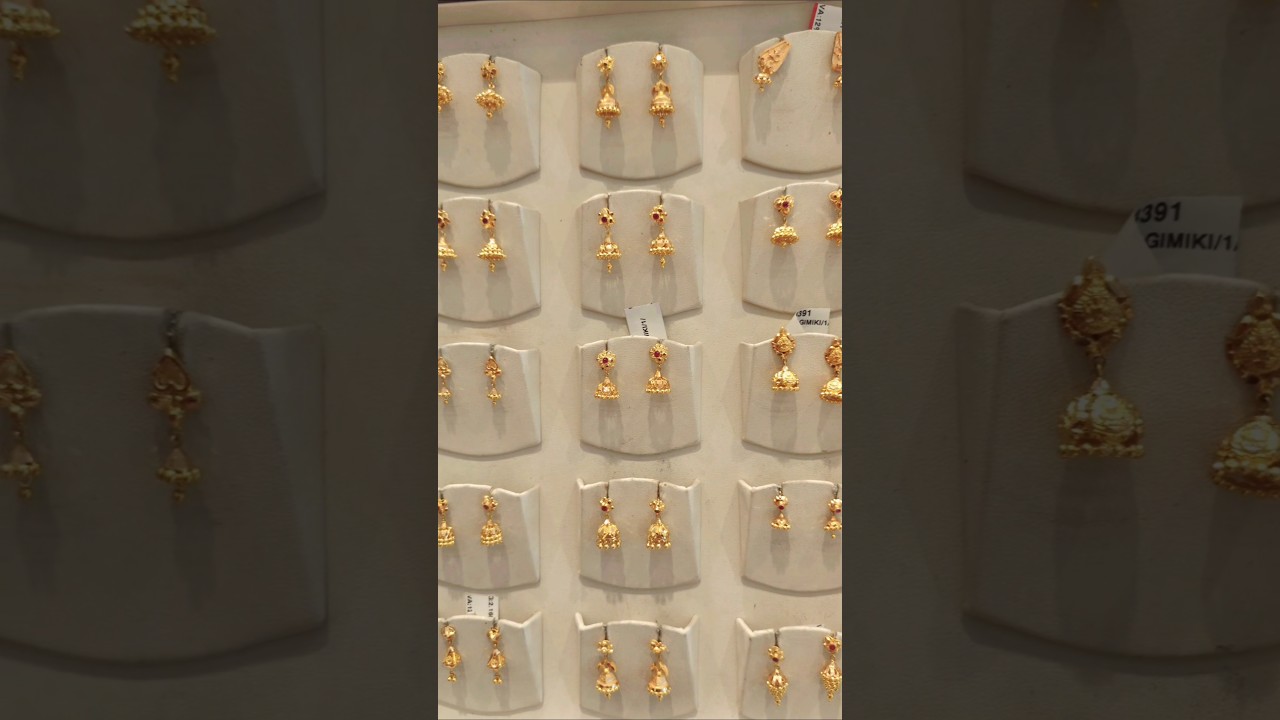 2 gram earrings Contact num: 96009 72227🥳jai guru jewellers thiruvalluvar🤯less wastage#goldjewellery