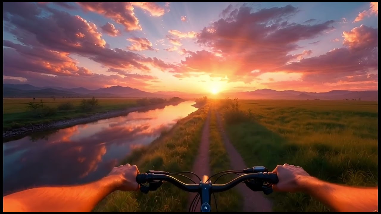 Relaxing Nature Ride | Bird Sounds & Calm Motion | Visual Escape. #sunset #NatureSounds