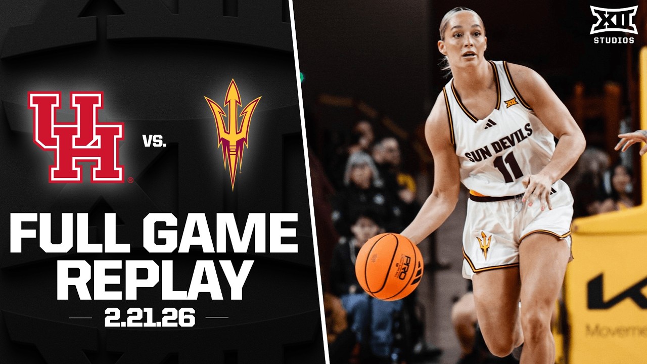 Houston vs. Arizona State Full Game Replay (2.21.26) | 2025-26 Big 12 Women's Basketball