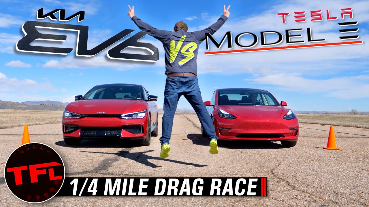 Сможет ли KIA превзойти Tesla? EV6 GT против Tesla Model 3 и против Corvette | Гонки на выносливо...
