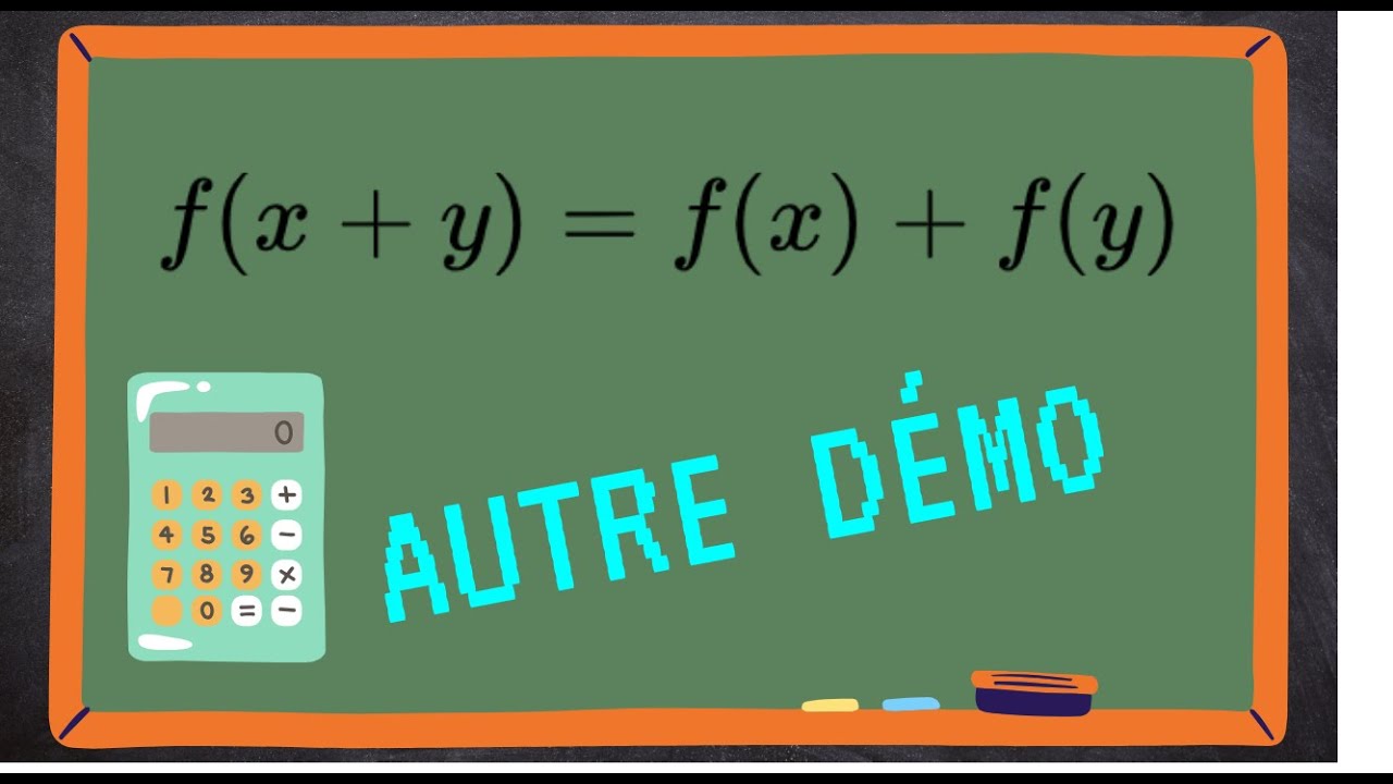 Exercice corrigé : équation f(x+y) = f(x) + f(y) REVISITÉE
