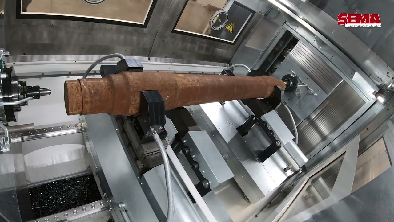 Railway Axle Machining on a SEMA ME-100-X