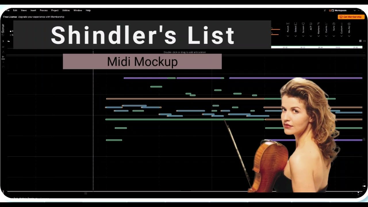 Schindler's List Theme - Orchestral Mockup (Sample Modeling Solo violin)