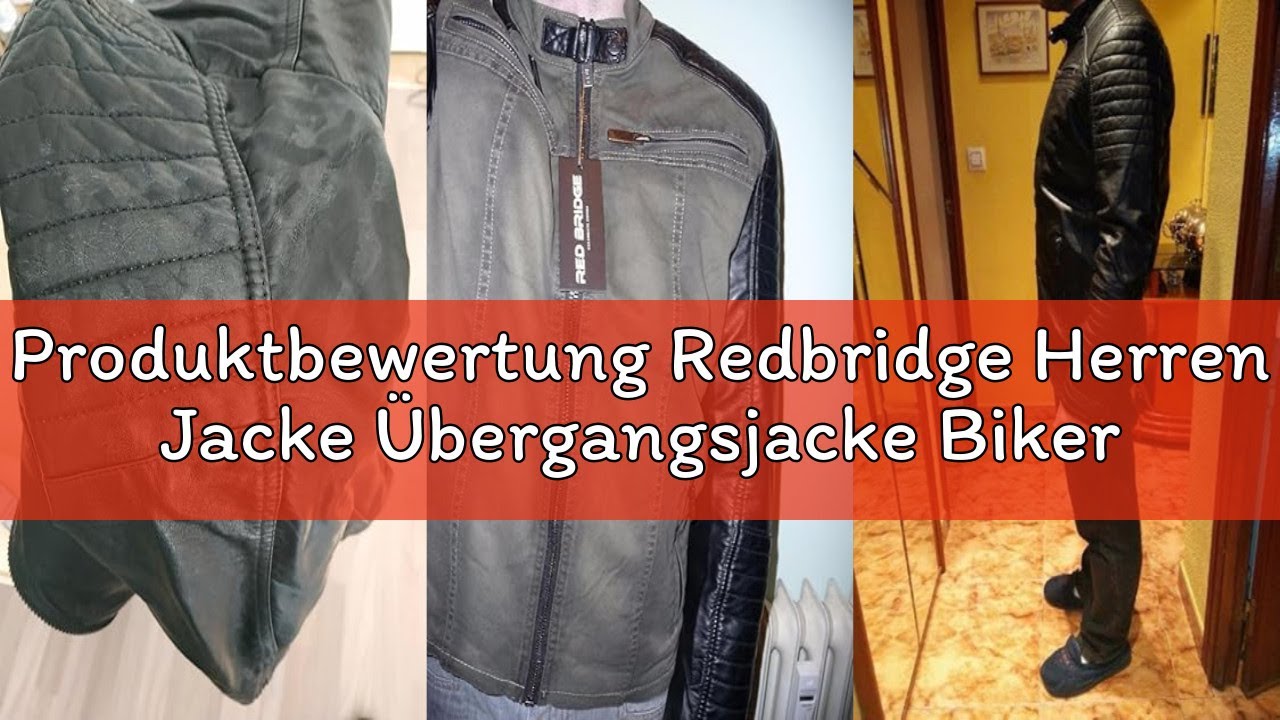 Produktbewertung Redbridge Herren Jacke Übergangsjacke Biker Lederjacke Echtleder Kunstleder Baumwol