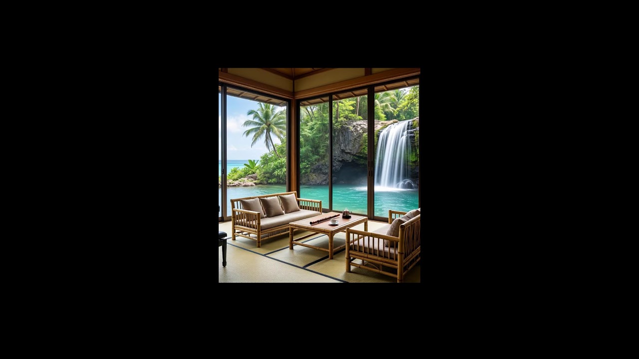 ☕ Jazz Music Coffee Lounge | 3+ Hours Piano, Guitar, Flute, Relaxing music | 九州の滝 Vol.32