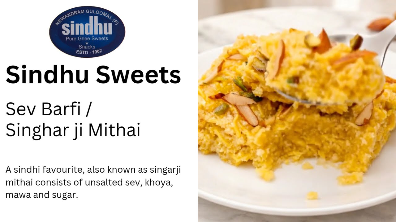 Sev Barfi (Singhar Ji Mithai) &ndash; a traditional Sindhi sweet made with sev, khoya, ghee and dry fruits