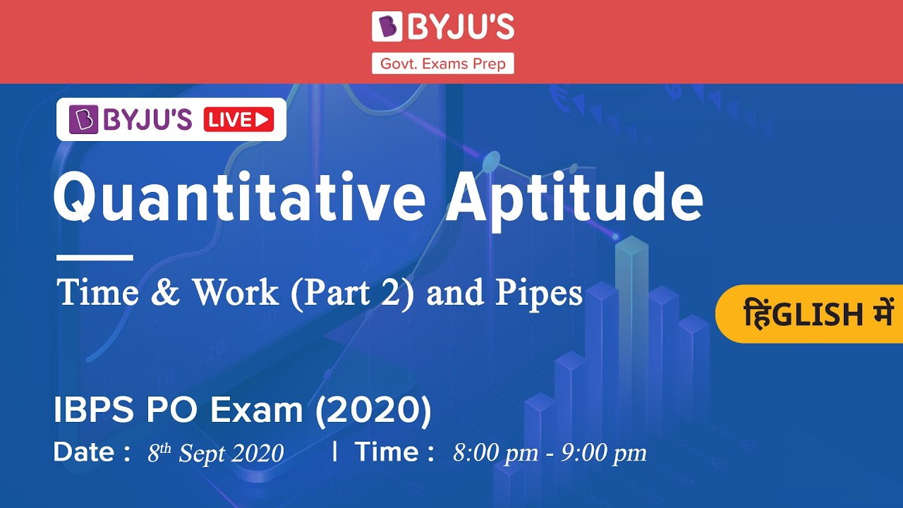 Free Crash Course (IBPS PO Prelims 2020) | Quantitative Aptitude | Time & Work -2 + Pipes