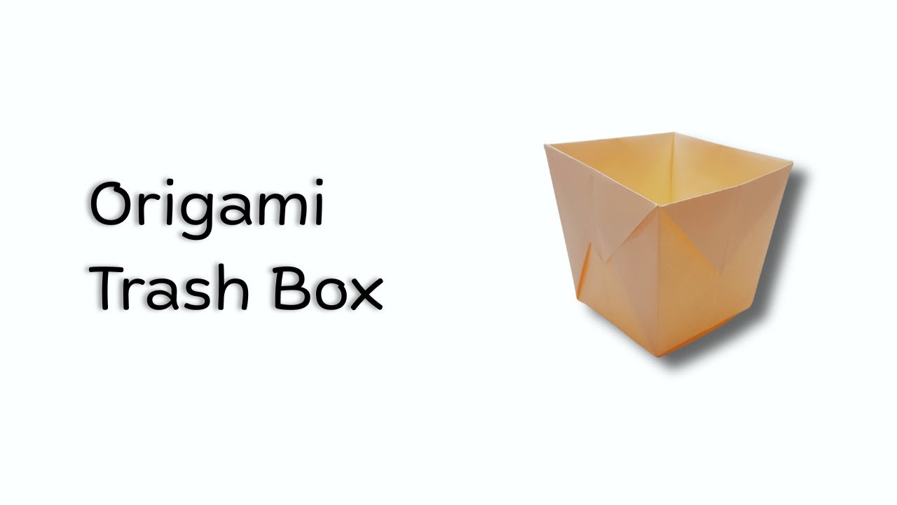How To Make a Cool Origami Trash Bin | Paper Trash Box 🗑️ #craft #origami #papercraft