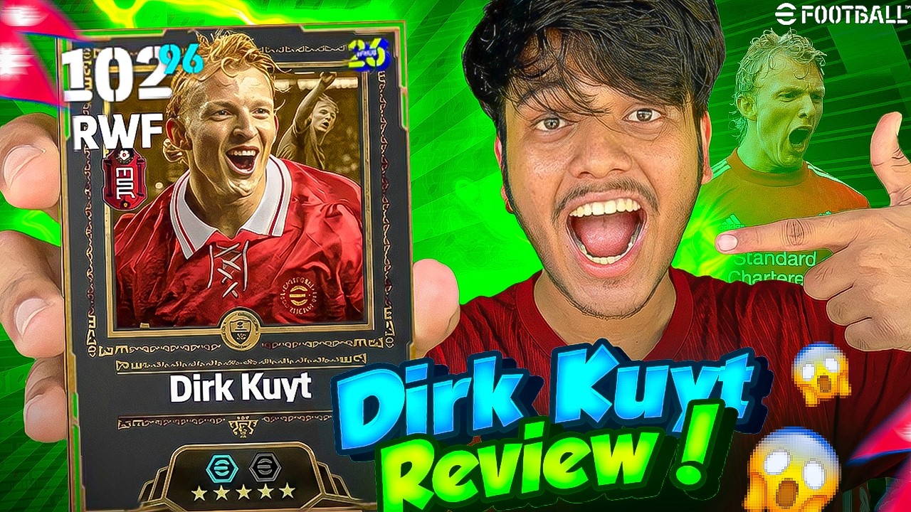 Is He Is Good Or Not❔🤔|| Free Dirk Kuyt Card Review😱🔥#efootball #pesmobile #afootgamer