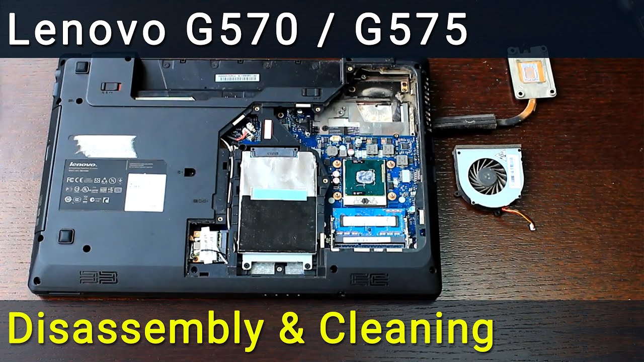 Lenovo G570 G575 Разборка, чистка вентилятора от пыли и замена термопасты