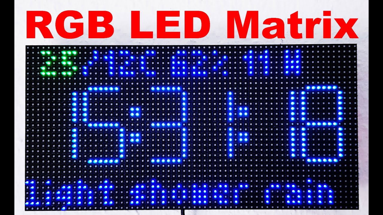 RGB LED Matrix Uhr mit Temperatur und Wetteranzeige / Morphing Clock