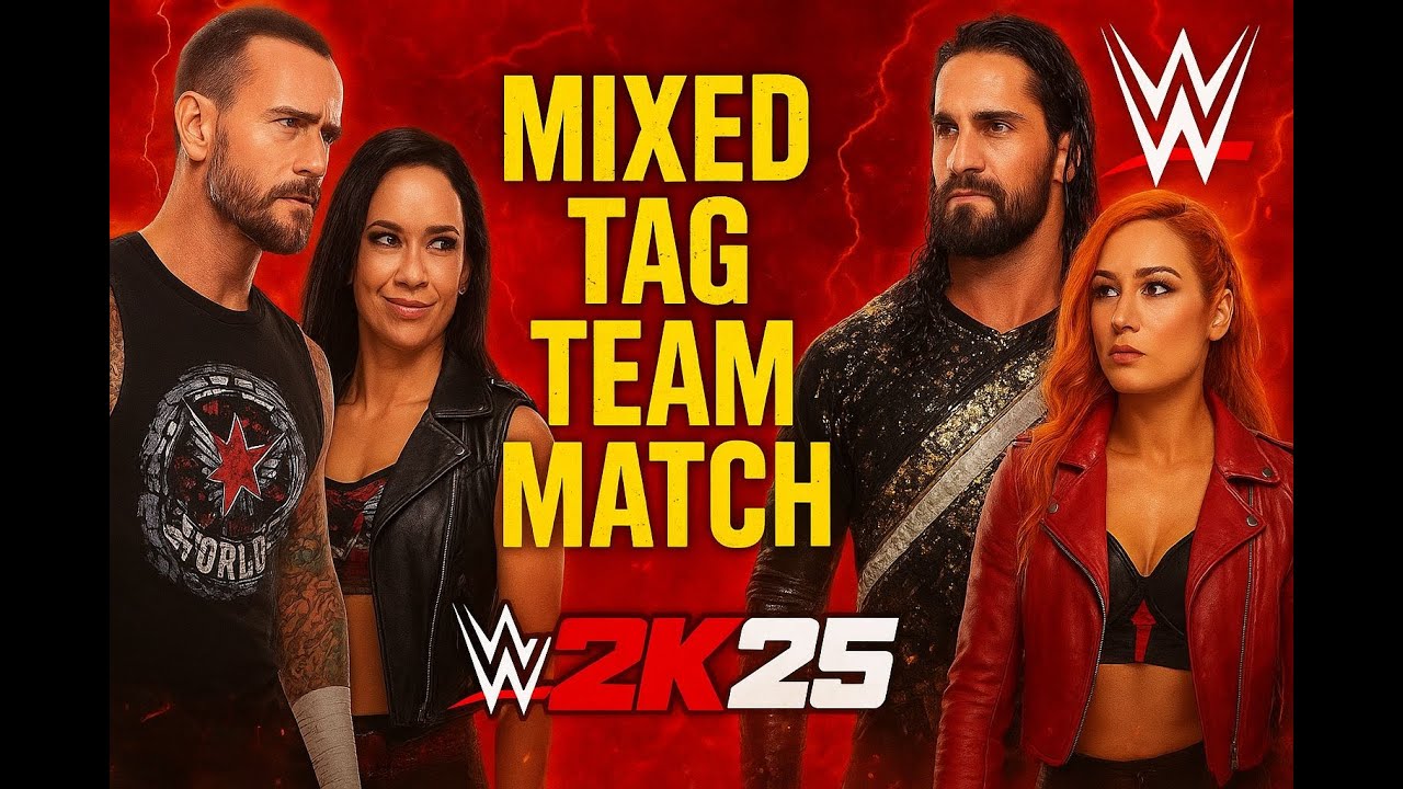 CM Punk Returns With AJ Lee?! Epic Mixed Tag Match | WWE 2K25 #wwe #ajlee #cmpunk #gamingshorts
