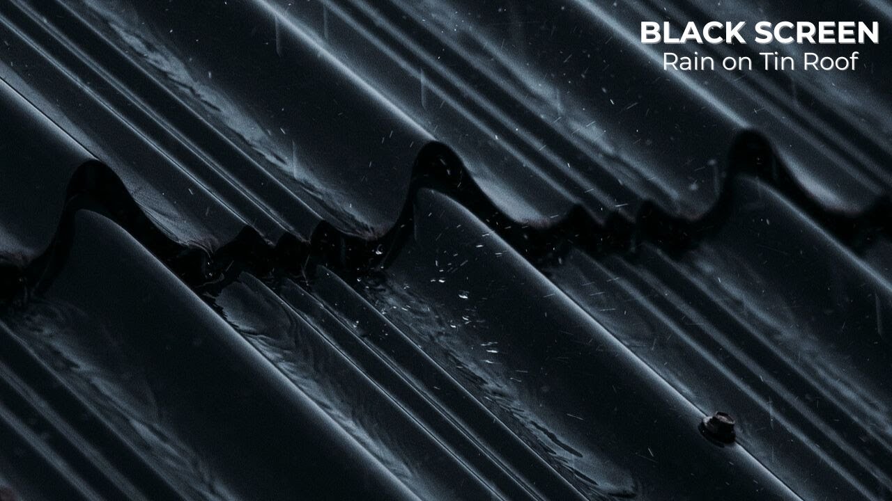 10 Hours Gentle Rain on Tin Roof Sounds 🌧️ Black Screen for Deep Sleep & Relaxation | No Thunder