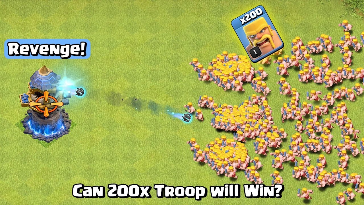 Башня Мести Макс против всех отрядов Мстителей 1-го уровня! Clash of Clans