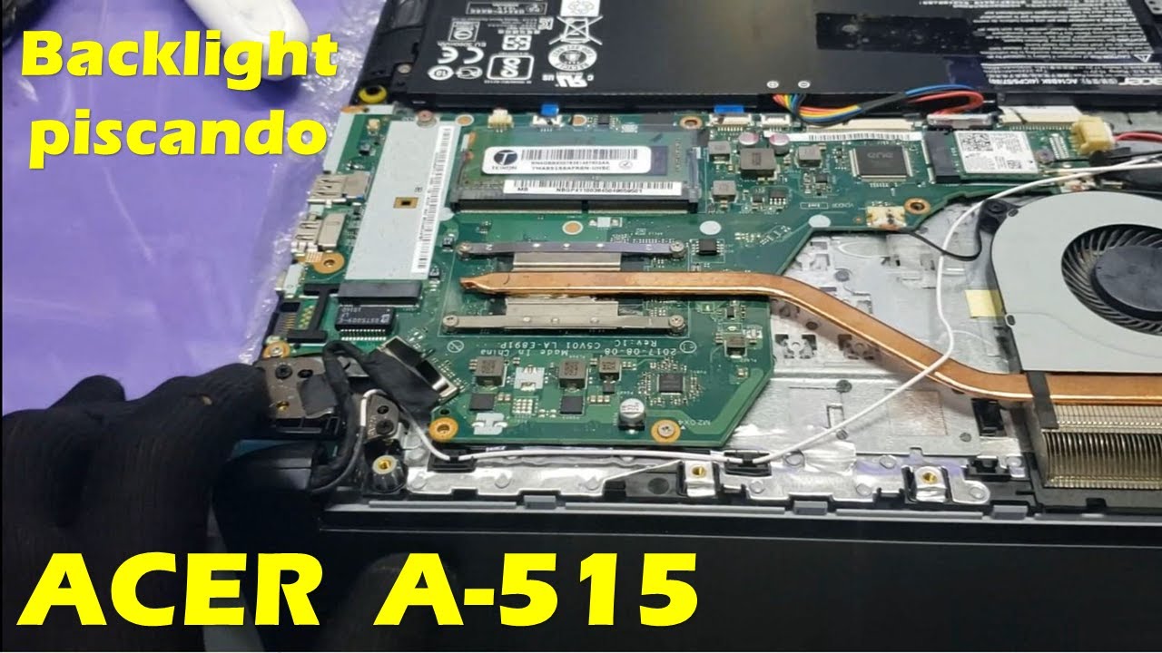 Acer Aspire 5  A-515 tenta ligar mas não consegue. [Backlight pisca a cada 8 segundos]