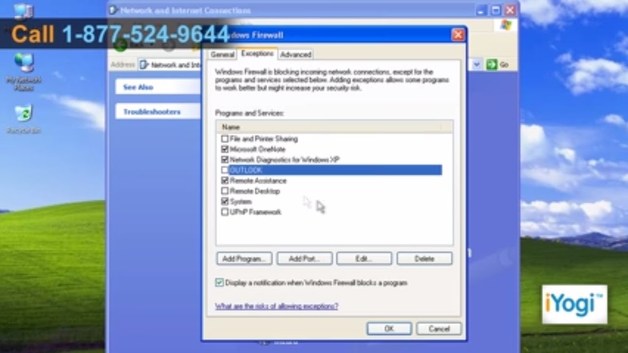How to block a program through firewall in Windows&reg; XP?