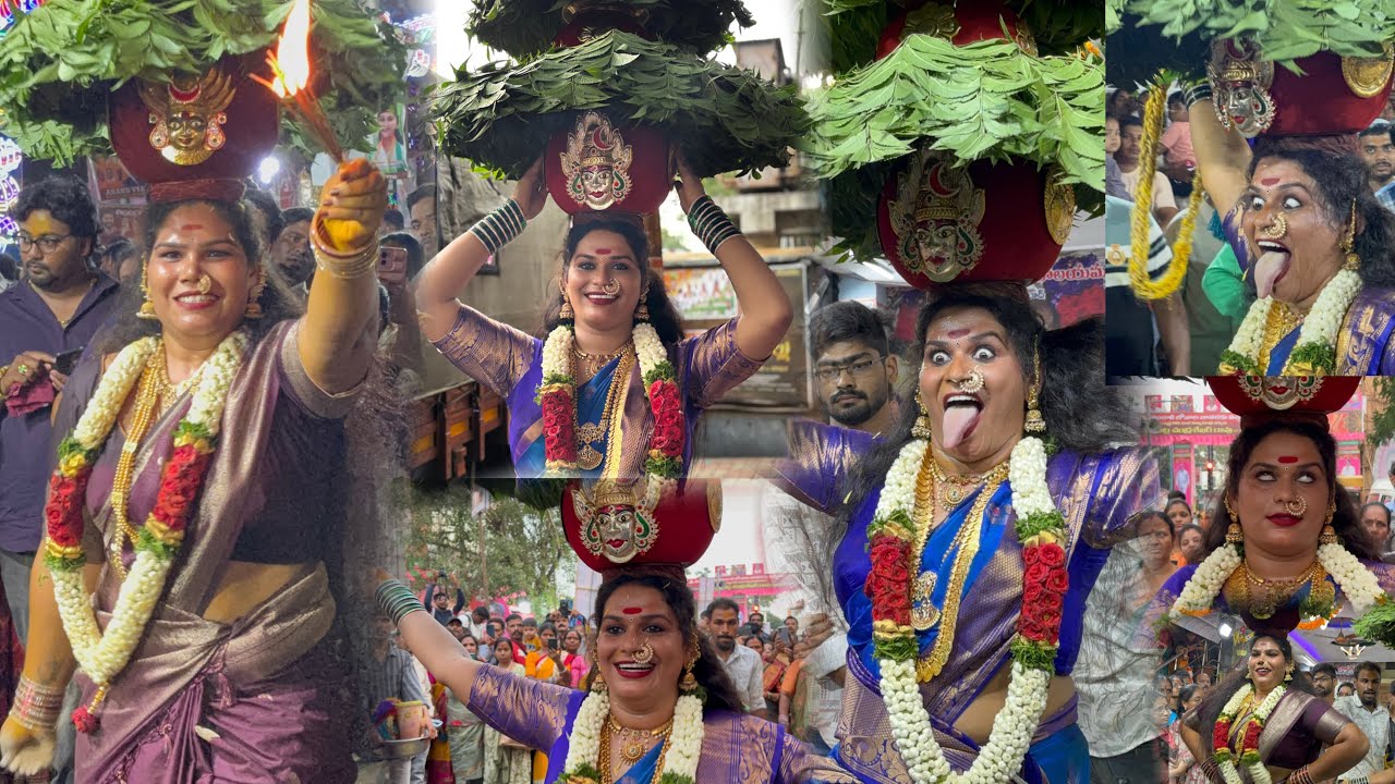 Jogini Divya and Pragna Bonam at Secunderabad Ujjaini Mahankali bonalu 2025 | #telanganabonalu