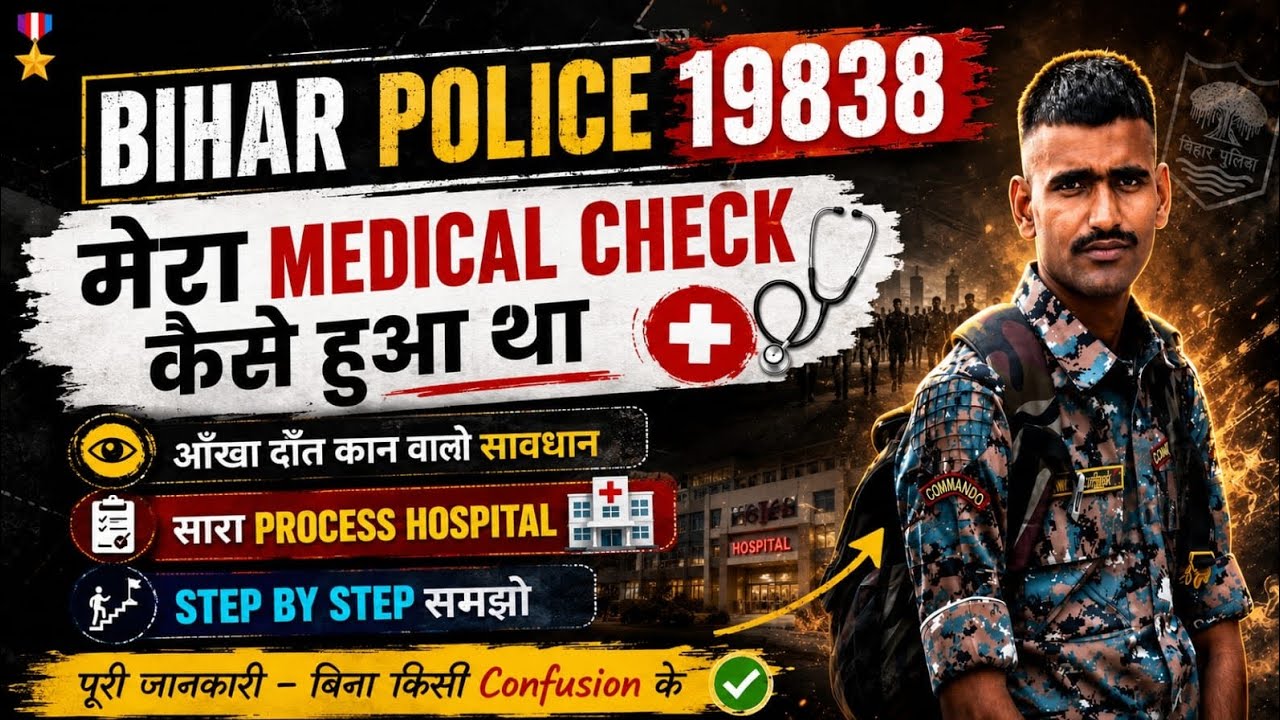 Bihar Police 19838 Medical Test! My Experience! Step-by-Step Process❗