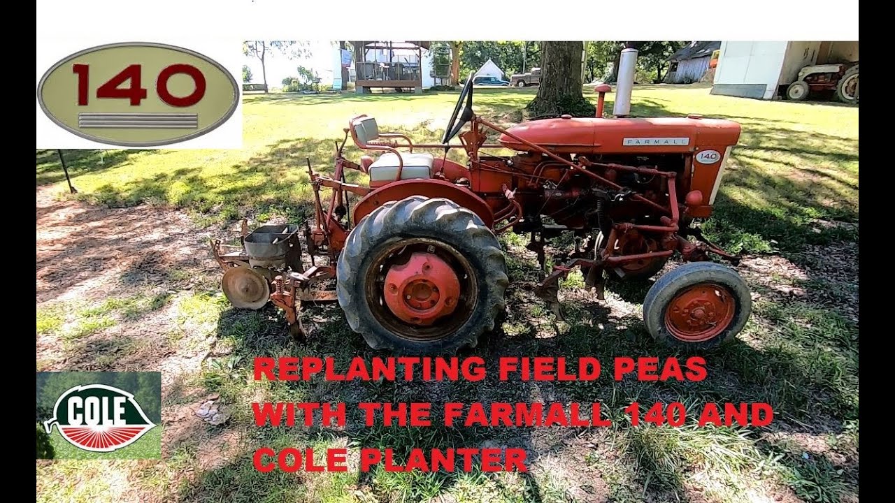 REPLANTING FIELD PEAS WITH THE FARMALL 140 AND COLE PLANTER