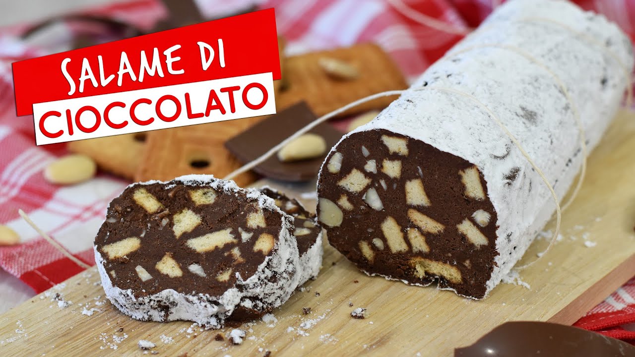 Salame di cioccolato senza uova, con mandorle: ricetta facile!