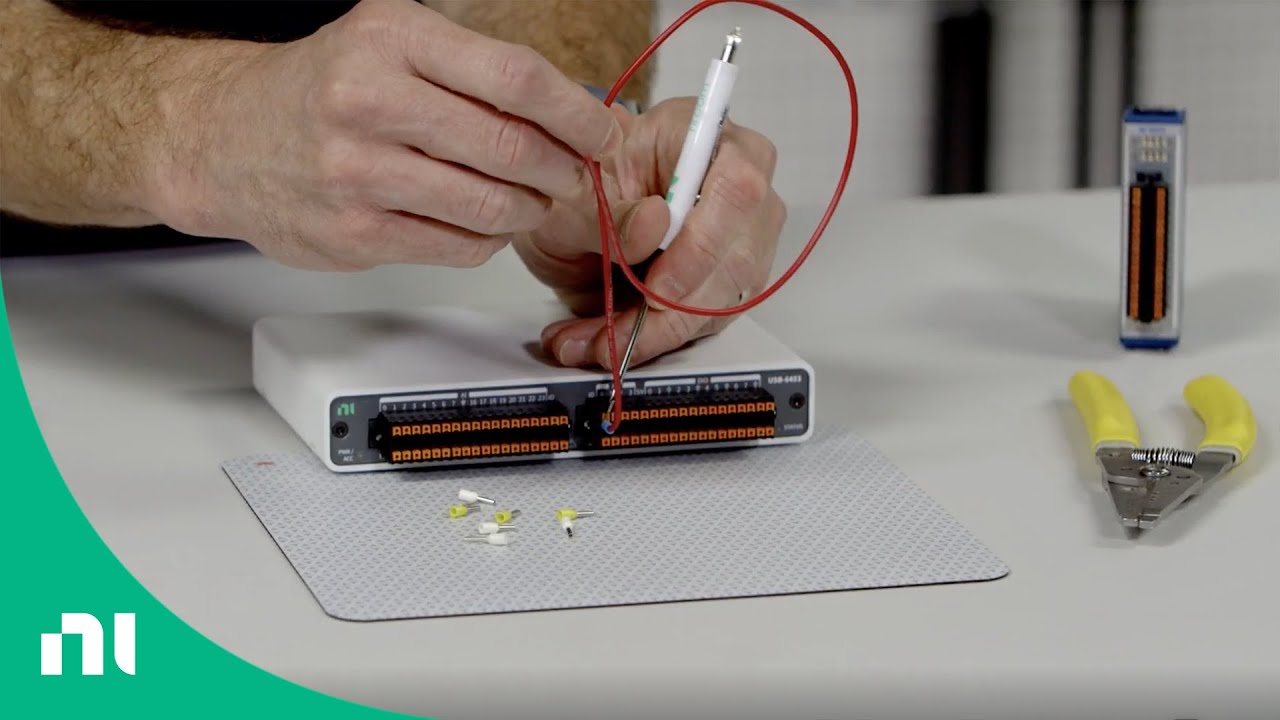 How to crimp a ferrule on stranded wires for data acquisition hardware