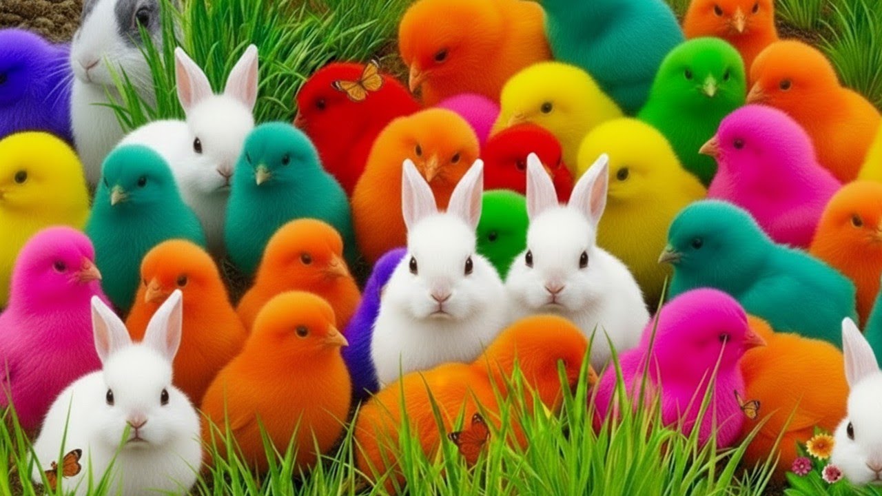 Menangkap Ayam Lucu dan Ayam Rainbow Warna Warni | Hewan Lucu Terpopuler