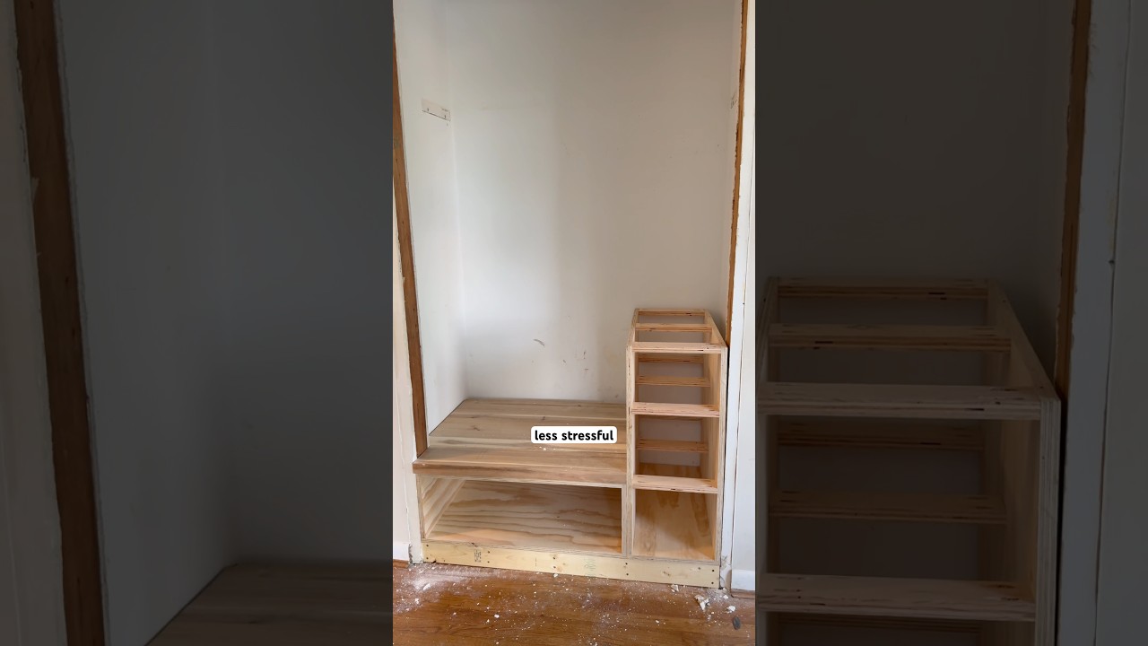 DIY Entryway Closet Makeover Pt 1 #entrywaymakeover #smallspaceorganization #diy