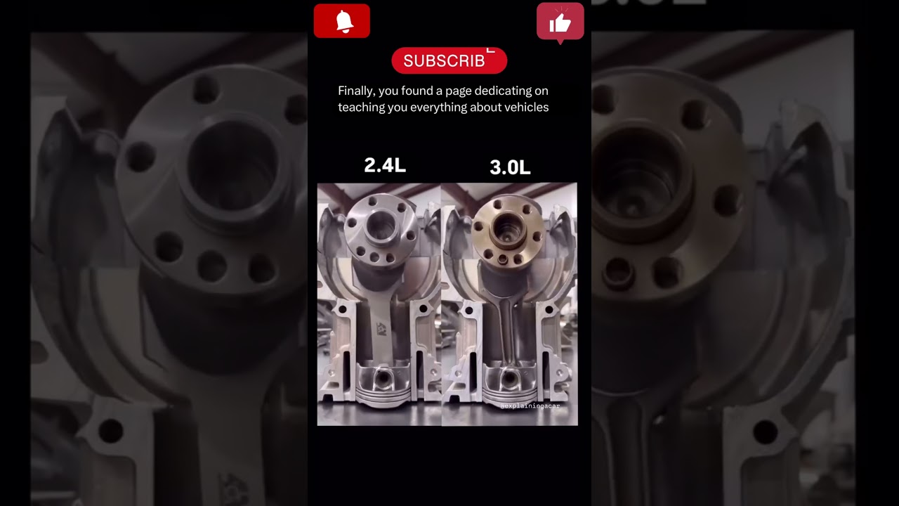 How 2.4L and 3.0L Vehicle Engine Works 🤔 #carlover #car #technology