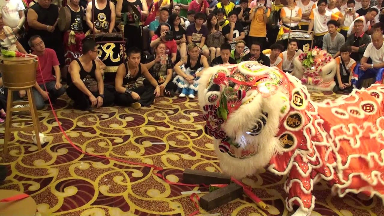 獅兄弟醒獅團同學會採三星拱照青-港澳黃昌國術體育會90週年會慶2014