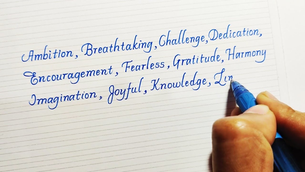 Learn English handwriting / Easy handwriting practice / Words A- Z
