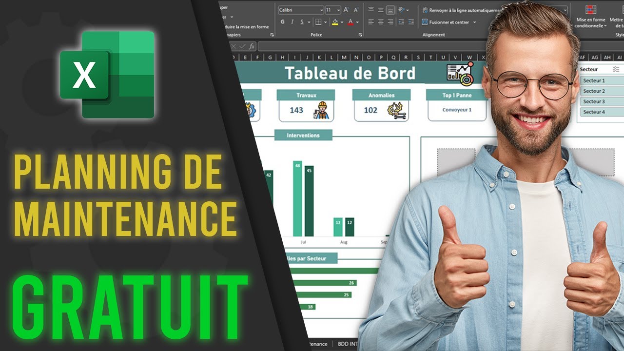 💡 Gratuit Gestionnaire /Planning Maintenance Industrielle Automatisé sur Excel 💡