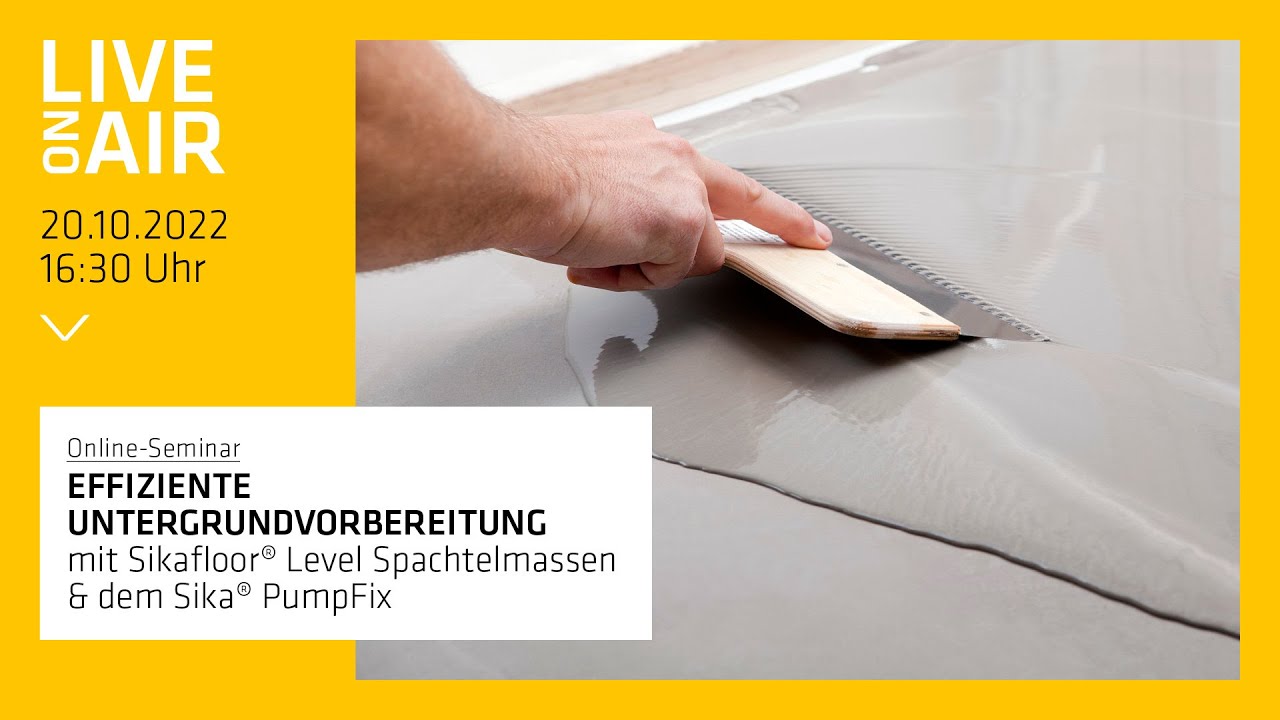 Effiziente Untergrundvorbereitung mit Sikafloor®Level Nivelliermassen - Online Seminar