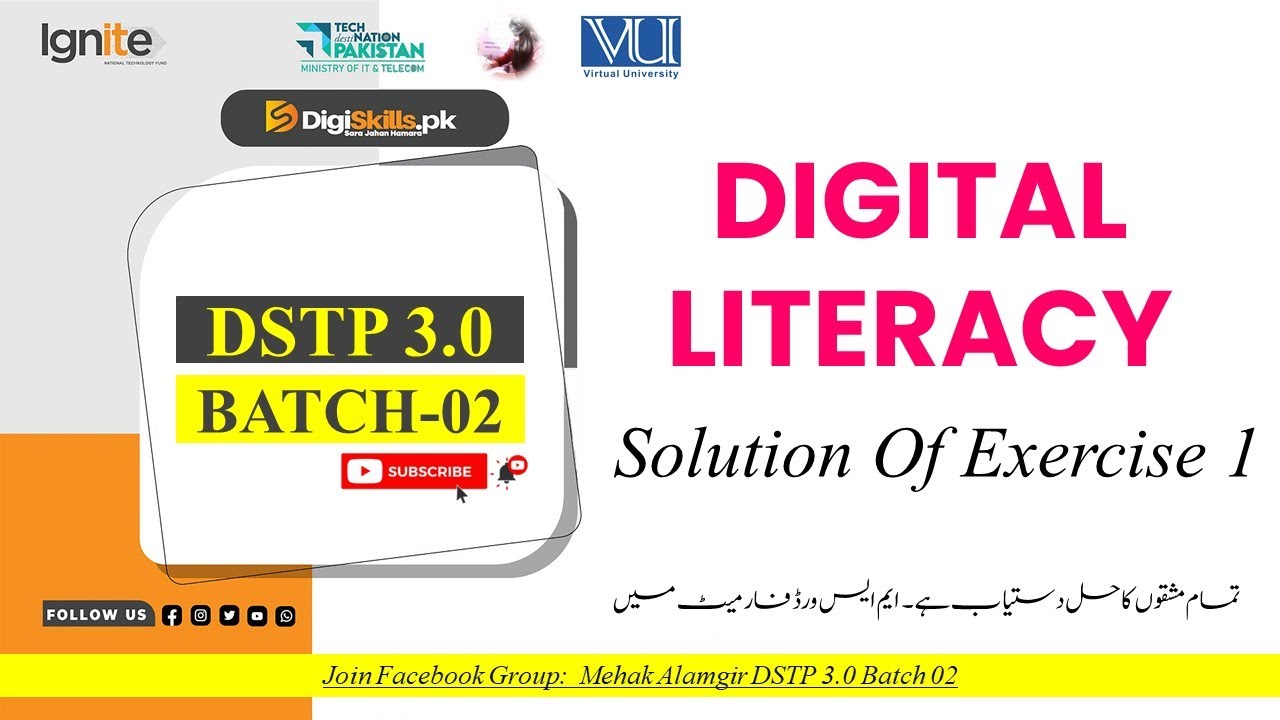 digital literacy exercise 1 2026 | dstp 3.0 batch 02