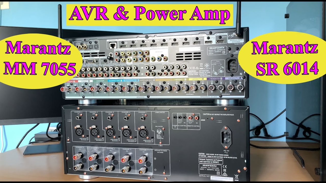 How to add external Power amplifier to AVR - Upgrade to  Separates - connecting SR 6014 &  MM7055