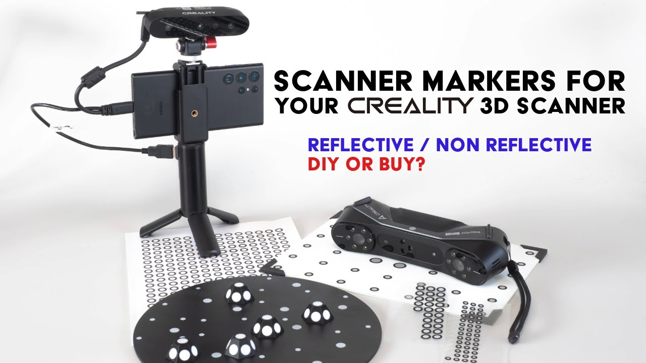 ▼ 3D Scanning Markers for your Creality 3D scanner | Ferret versus Raptor Pro ▼